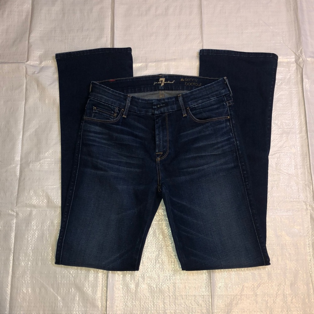 7 FAMK The Skinny Bootcut Jeans Size 27 B1-01 - Picture 3 of 9